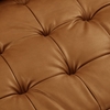 Valour Tufted Vegan Leather Loveseat in Tan