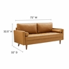 Valour Tufted Vegan Leather Sofa