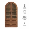 Vaughn 71" Arched Storage Display Cabinet