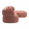 Venezia Chaise Sectional in Brown