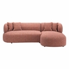 Venezia Chaise Sectional in Brown