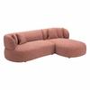 Venezia Chaise Sectional in Brown