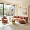 Venezia Chaise Sectional in Brown