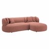 Venezia Chaise Sectional in Brown