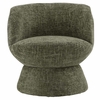 Vesta Chenille Fabric Upholstered Swivel Chair in Basil