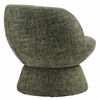 Vesta Chenille Fabric Upholstered Swivel Chair in Basil