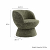 Vesta Chenille Fabric Upholstered Swivel Chair in Basil