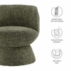 Vesta Chenille Fabric Upholstered Swivel Chair in Basil
