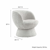 Vesta Chenille Fabric Upholstered Swivel Chair in Dove Gray