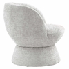 Vesta Chenille Fabric Upholstered Swivel Chair in Dove Gray