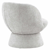 Vesta Chenille Fabric Upholstered Swivel Chair in Dove Gray