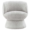 Vesta Chenille Fabric Upholstered Swivel Chair in Dove Gray