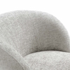Vesta Chenille Fabric Upholstered Swivel Chair in Dove Gray