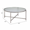 Vetro Coffee Table in Silver