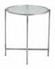 Vetro Side Table in Silver
