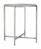 Vetro Side Table in Silver