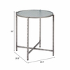 Vetro Side Table in Silver