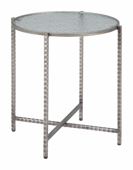 Vetro Side Table in Silver