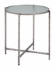 Vetro Side Table in Silver