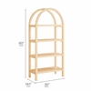Vexley 60 Inch Arched Bookshelf