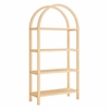 Vexley 72 Inch Large Arched Bookshelf