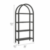 Vexley 72 Inch Large Arched Bookshelf