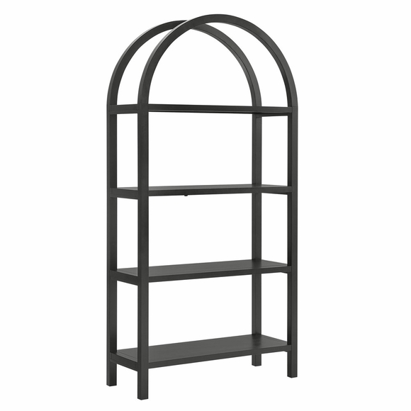 Vexley 72 Inch Large Arched Bookshelf