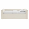 Veyla Channel Tufted Boucle Twin Daybed With Trundle in Cloud