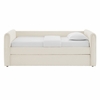 Veyla Channel Tufted Boucle Twin Daybed With Trundle in Cloud