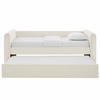 Veyla Channel Tufted Boucle Twin Daybed With Trundle in Cloud