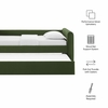 Veyla Channel Tufted Performance Velvet Twin Daybed With Trundle