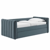 Veyla Channel Tufted Performance Velvet Twin Daybed With Trundle