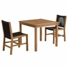 Vienna 3-Piece Outdoor Patio Teak and Rope Dining Set with Armless Chiars