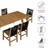 Vienna 7-Piece Outdoor Patio Teak and Rope Dining Set with Armless Chairs