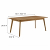Vienna Outdoor Patio Teak Wood Extendable Dining Table in Natural