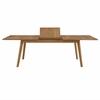 Vienna Outdoor Patio Teak Wood Extendable Dining Table in Natural