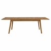 Vienna Outdoor Patio Teak Wood Extendable Dining Table in Natural