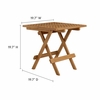 Vienna Outdoor Patio Teak Wood Side Table in Natural