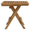 Vienna Outdoor Patio Teak Wood Side Table in Natural