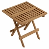Vienna Outdoor Patio Teak Wood Side Table in Natural