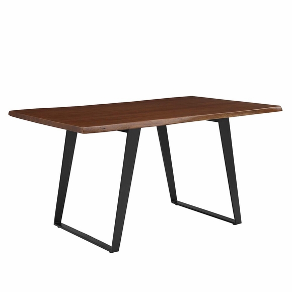 Viggo 60" Live Edge Acacia Wood Acacia Wood Dining Table in Black Walnut