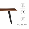 Viggo 60" Live Edge Acacia Wood Acacia Wood Dining Table in Black Walnut
