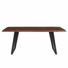 Viggo 74" Live Edge Acacia Wood Dining Table in Black Walnut