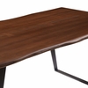 Viggo 74" Live Edge Acacia Wood Dining Table in Black Walnut