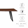 Viggo 96" Live Edge Acacia Wood Acacia Wood Dining Table in Black Walnut
