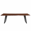 Viggo 96" Live Edge Acacia Wood Acacia Wood Dining Table in Black Walnut