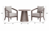 Viola Patio Seating Set in Brown