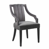 Virtue Performance Velvet Dining Chairs Set of 2 in Gray