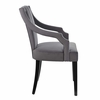 Virtue Performance Velvet Dining Chairs Set of 2 in Gray