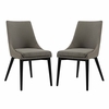Viscount Dining Side Chair Fabric Set of 2 in Granite